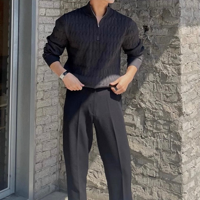 Wavy Half-Zip Jumper