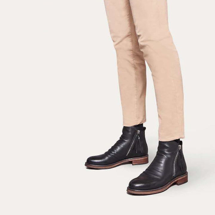 The Daniel Artisan | Men’s Brown Leather Zip Boots