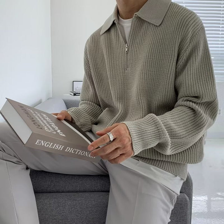 Half-Zip Polo Sweater