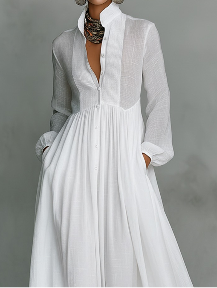 Serena | Flowing Button-Front Maxi Dress