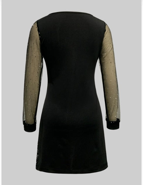 Astrid™ | Elegant Midnight Shimmer Dress