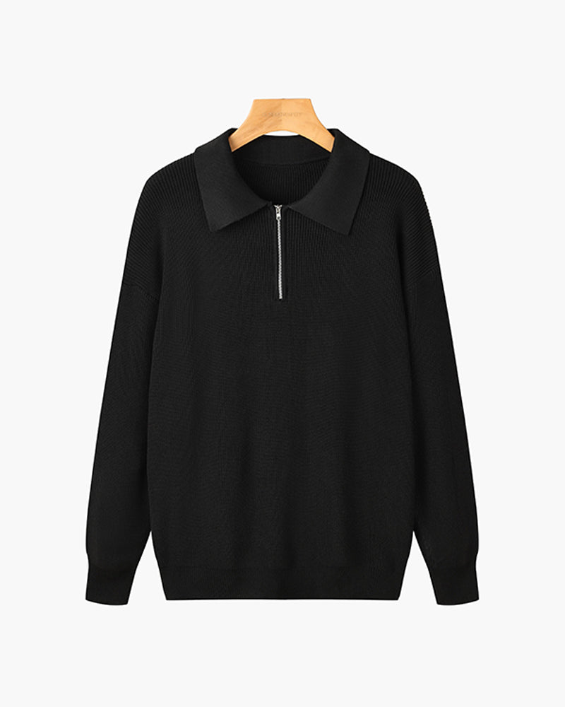 Half-Zip Polo Sweater
