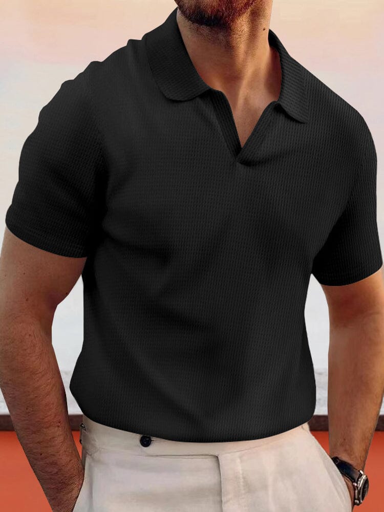 The Caspian Heritage | Waffle Texture Lapel Shirt