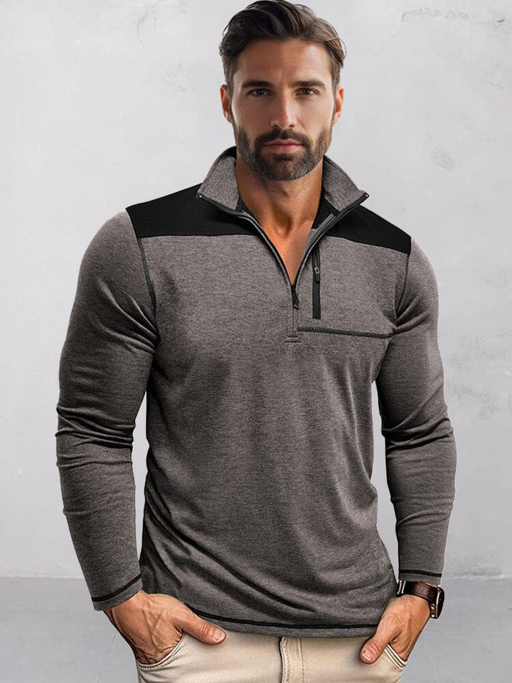 The Sebastian Polo | Textured Colour-Block Shirt