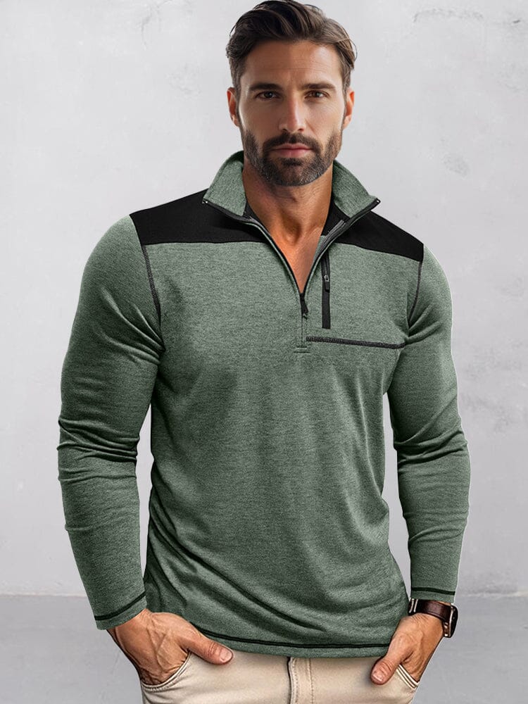 The Sebastian Polo | Textured Colour-Block Shirt