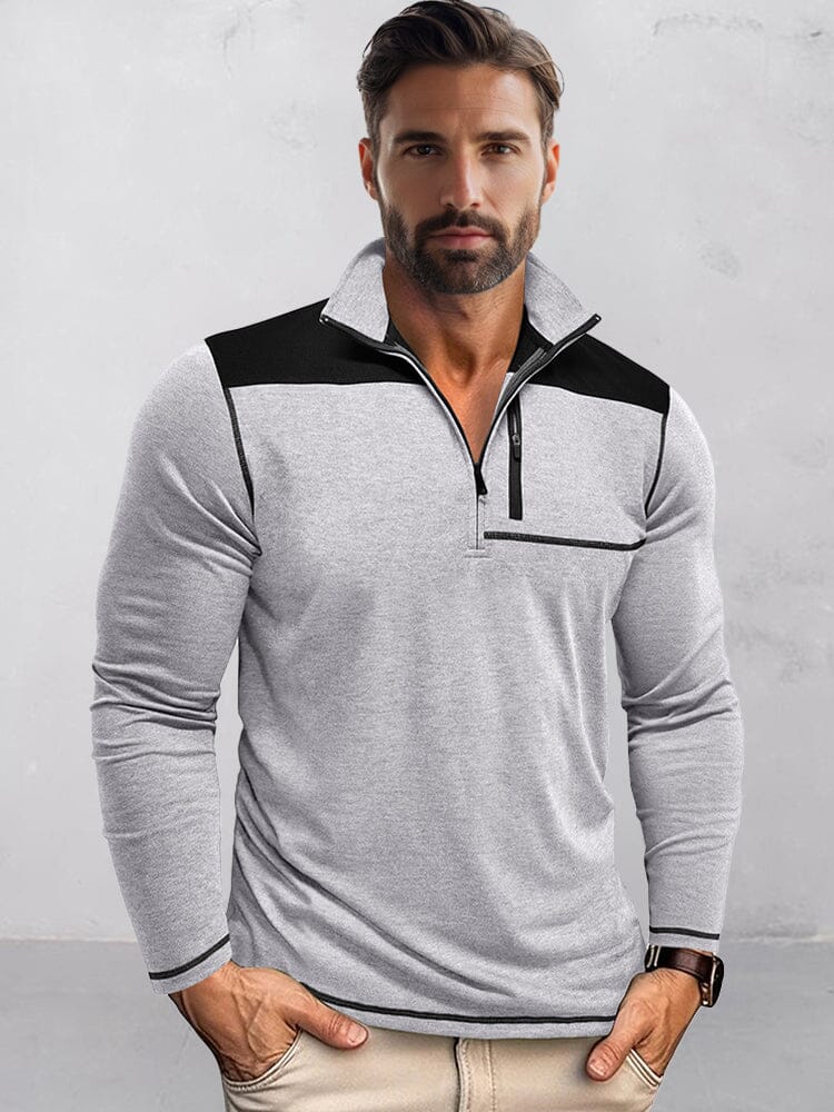 The Sebastian Polo | Textured Colour-Block Shirt