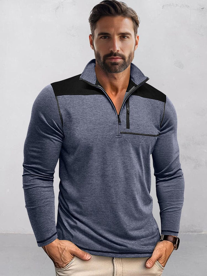 The Sebastian Polo | Textured Colour-Block Shirt