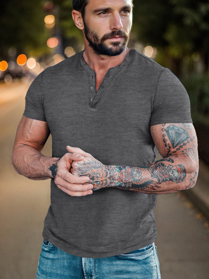 The Alaric Henley | Men’s Athleisure T-Shirt