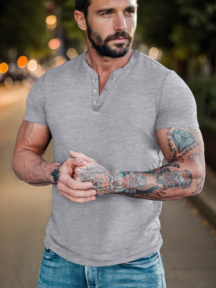 The Alaric Henley | Men’s Athleisure T-Shirt