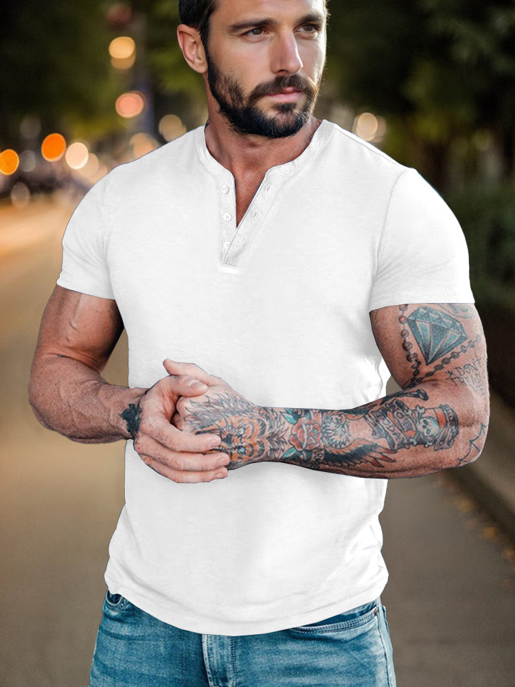 The Alaric Henley | Men’s Athleisure T-Shirt