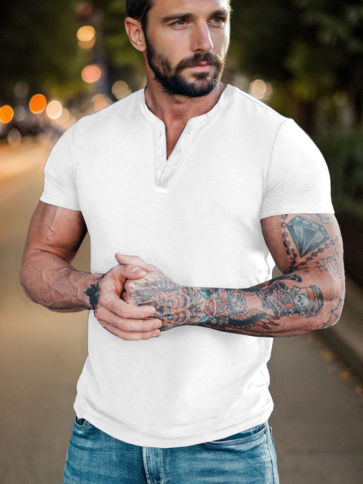 The Alaric Henley | Men’s Athleisure T-Shirt