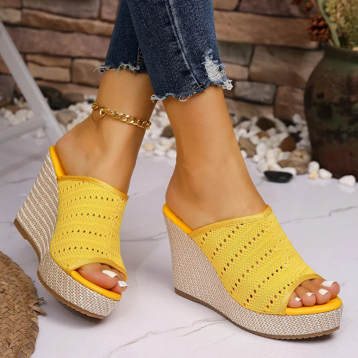 Lucia Knit Wedge Sandals