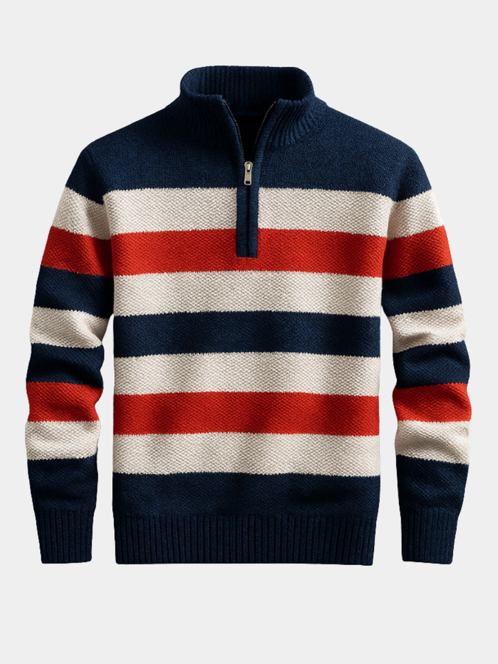 Men's Knit Pullover with Zip