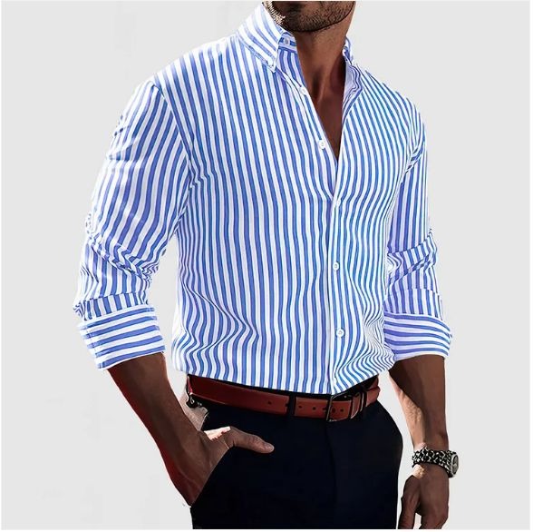 The Mormon Heritage | Men’s Striped Cotton-Blend Shirt
