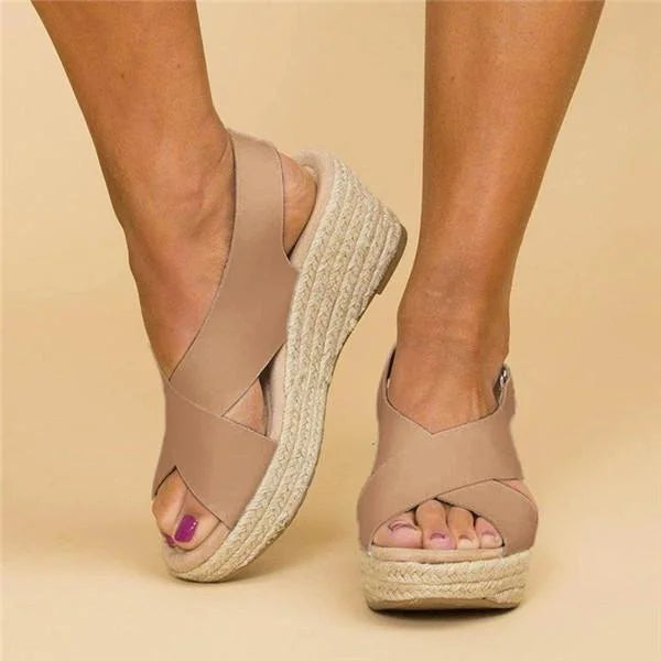 Comfortable Orthopaedic Wedge Espadrilles - Clara