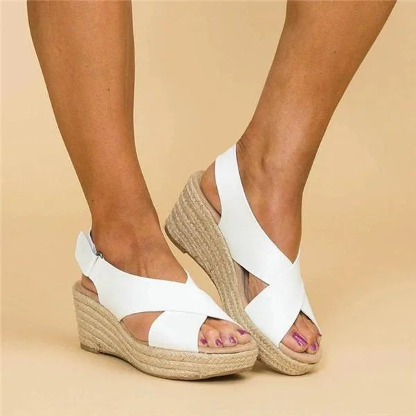 Comfortable Orthopaedic Wedge Espadrilles - Clara