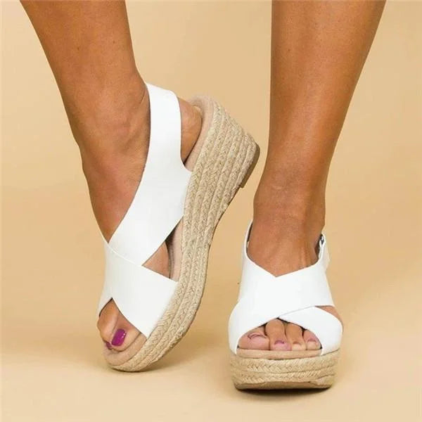 Comfortable Orthopaedic Wedge Espadrilles - Clara