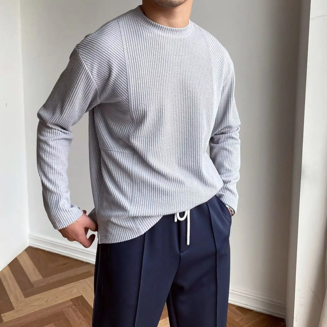 The Ashbourne | Textured Waffle Knit Crew