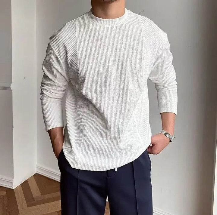 The Ashbourne | Textured Waffle Knit Crew