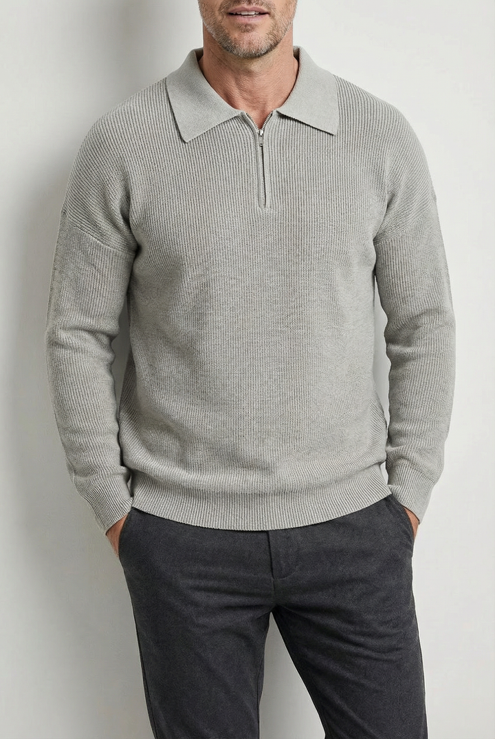 Half-Zip Polo Sweater