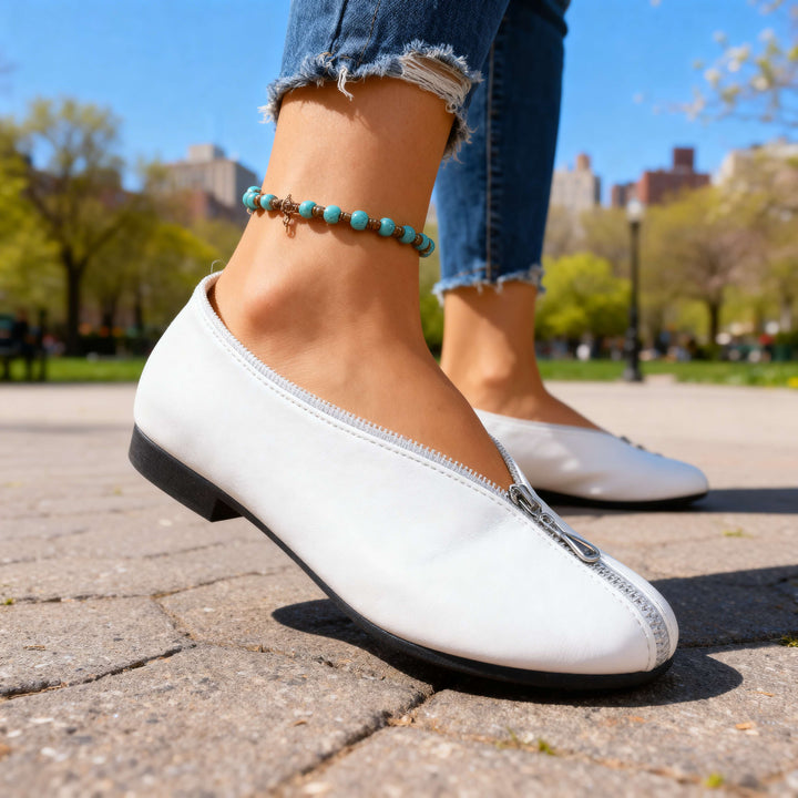 Scarlett Zipper Flats