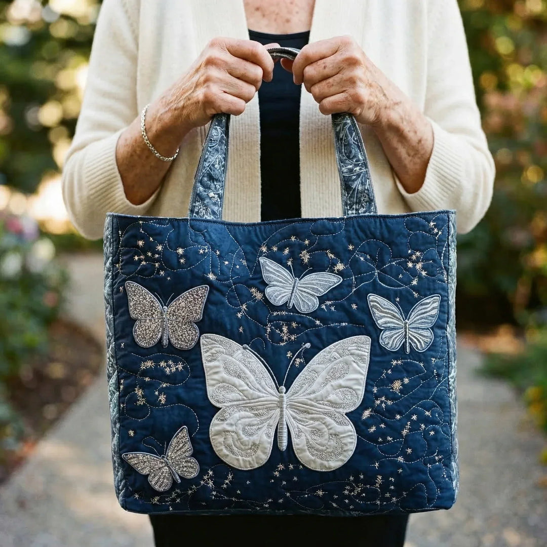 Artisan Tote - Silver Butterfly