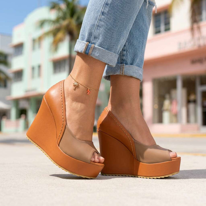Lola Taylor Open Toe Wedges