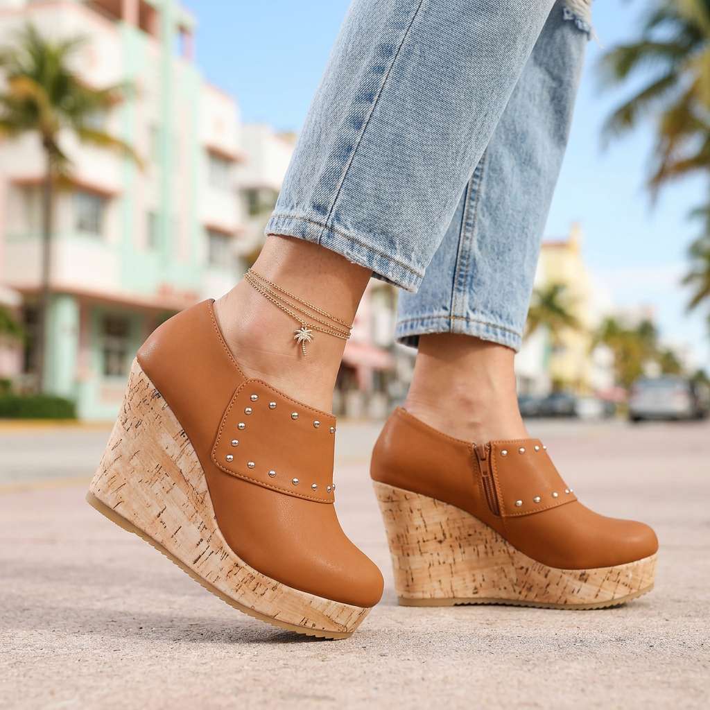 Clarissa Cork Wedges