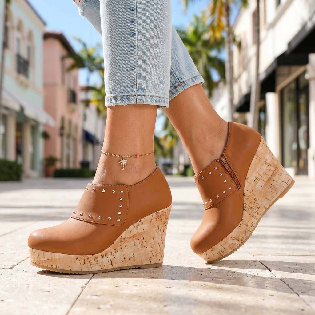 Clarissa Cork Wedges
