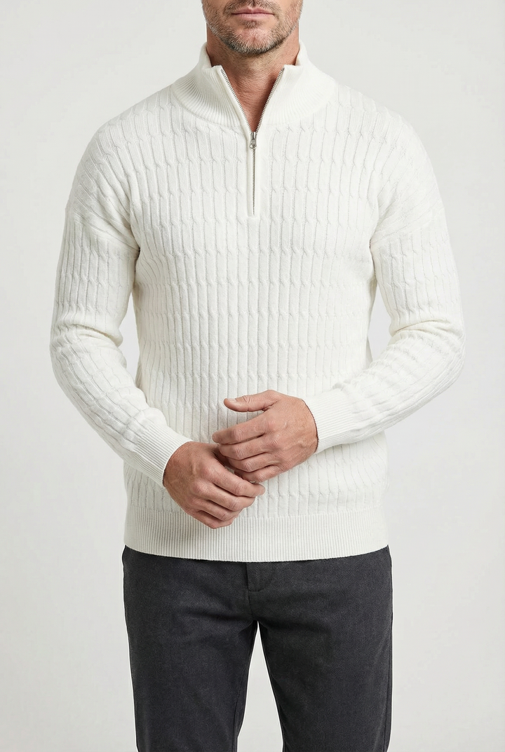 Wavy Half-Zip Jumper