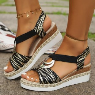 Comfortable Ergonomic Wedge Heeled Sandals