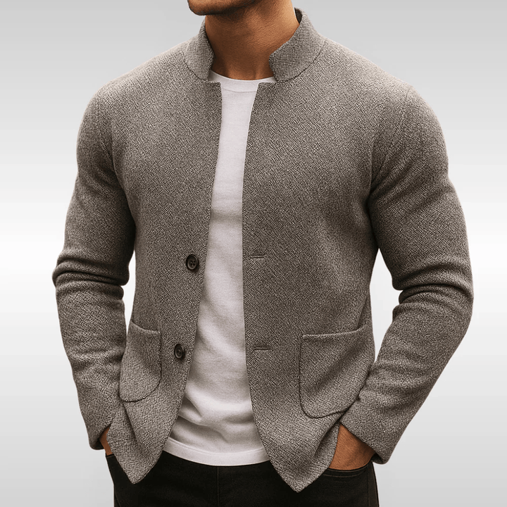 Rafferty | Structured Mandarin Knit Blazer