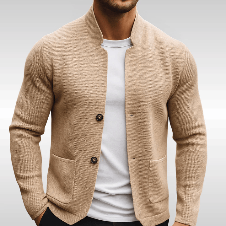 Rafferty | Structured Mandarin Knit Blazer