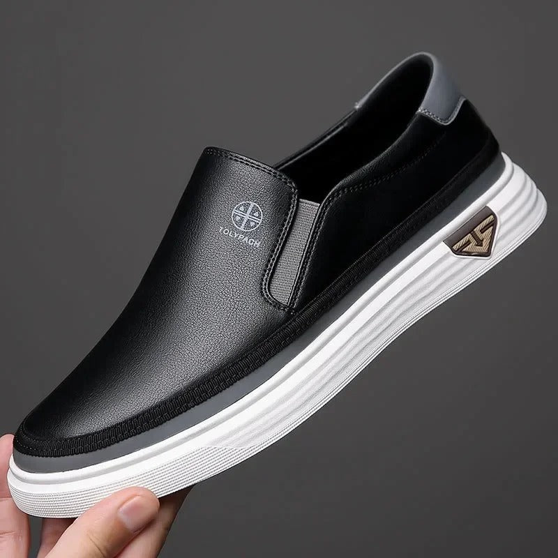Alabaster | Minimalist Pure White Slip-On Sneaker