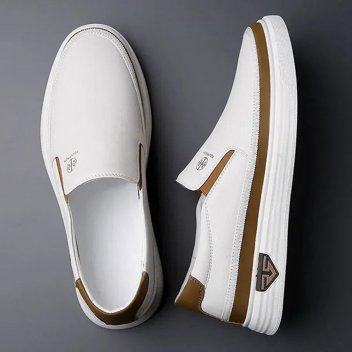 Alabaster | Minimalist Pure White Slip-On Sneaker