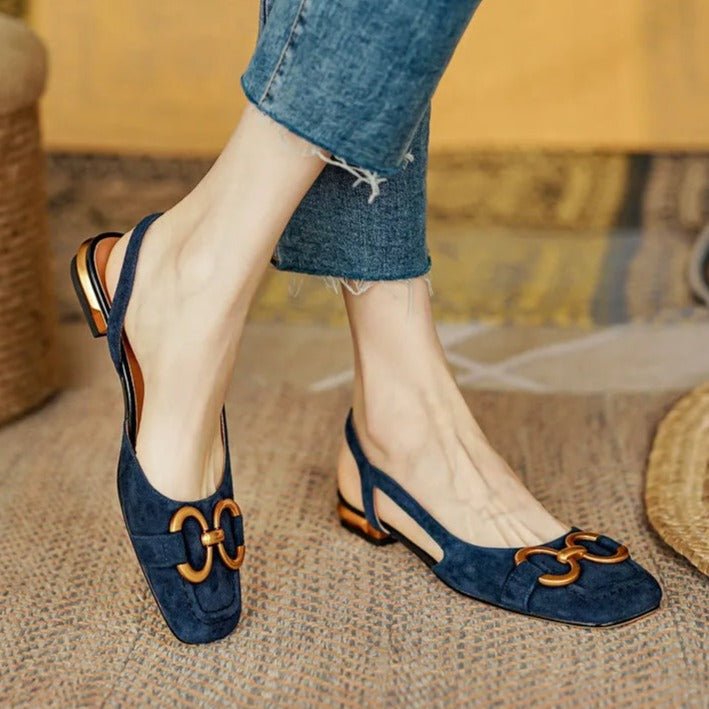Sophia Square Heel Flats