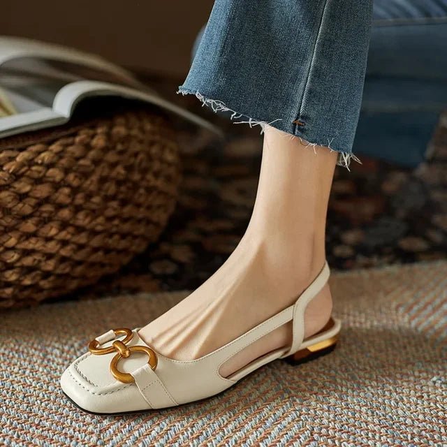 Sophia Square Heel Flats